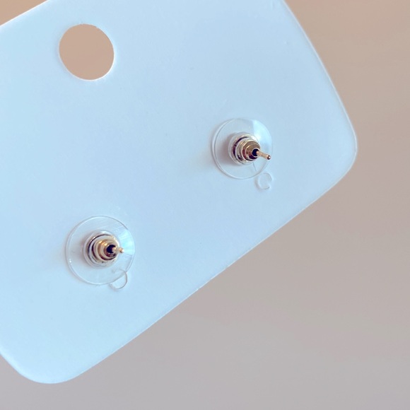 NEW [ST] Unicorn Rhinestone Crystal Zircon Sparkle Stud Gold-Toned Earrings - Picture 7 of 7